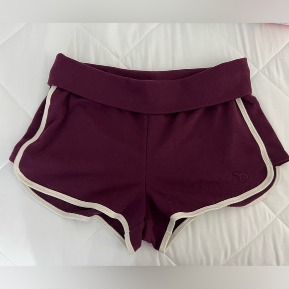 PINK Victoria's Secret Ivy Terry Foldover Shorts - Picture 2 of 3